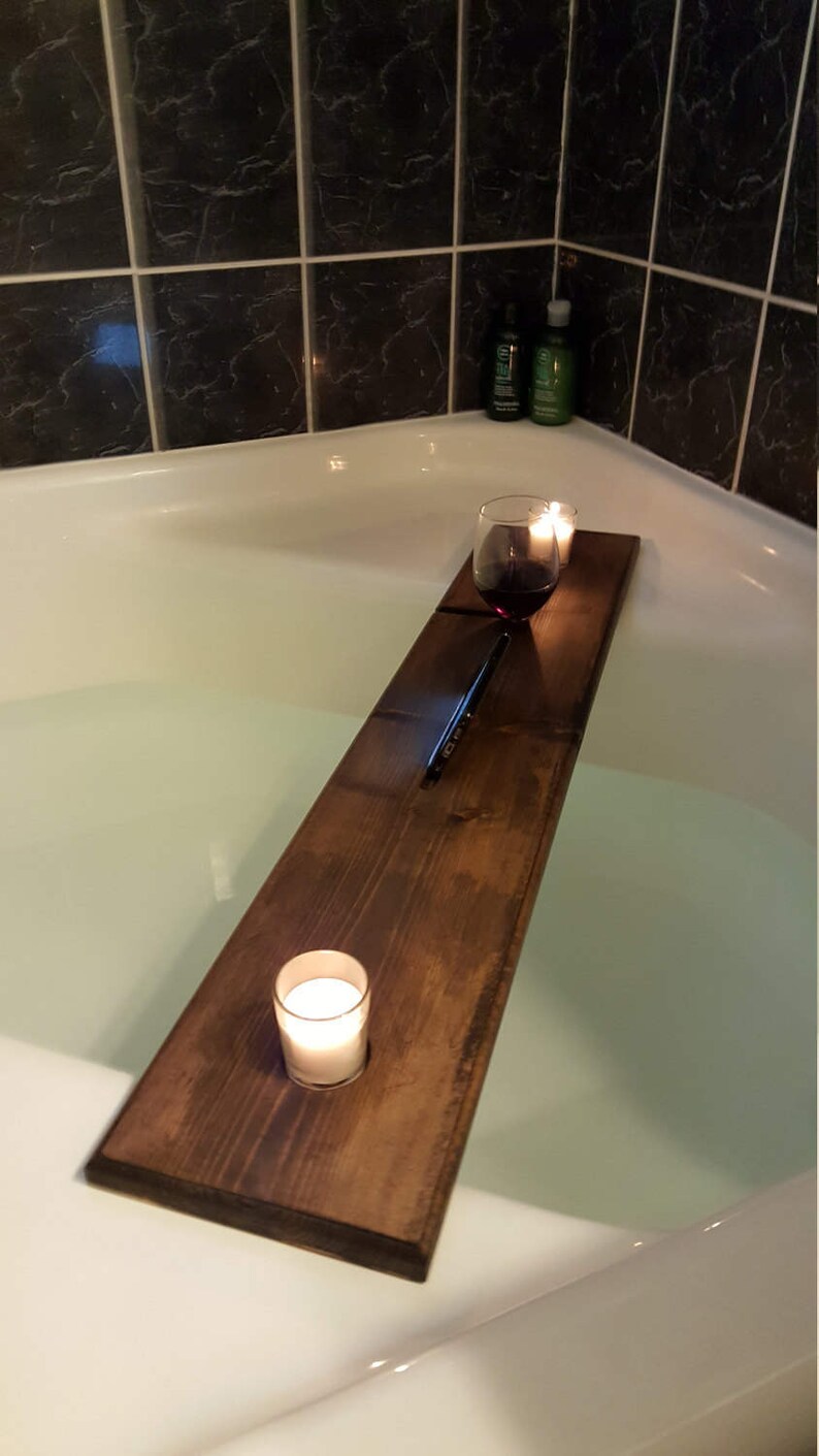 Wood Bathtub Tray Bath Tray Etsy