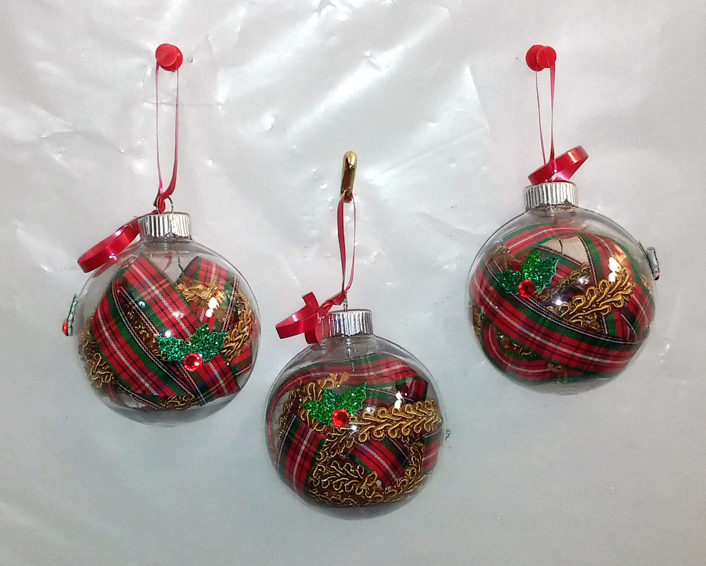 Unbreakable Christmas Tree Ornaments Plastic Handdecorated Etsy