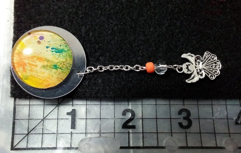 acrylic skin jewelry earrings and ring B2 4 piece acrylic skin jewelry set Yellow brooch with charm matching bracelet Mother/'s Day