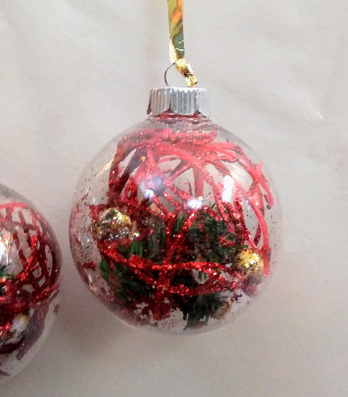Unbreakable Christmas Tree Ornaments Plastic Handdecorated Etsy