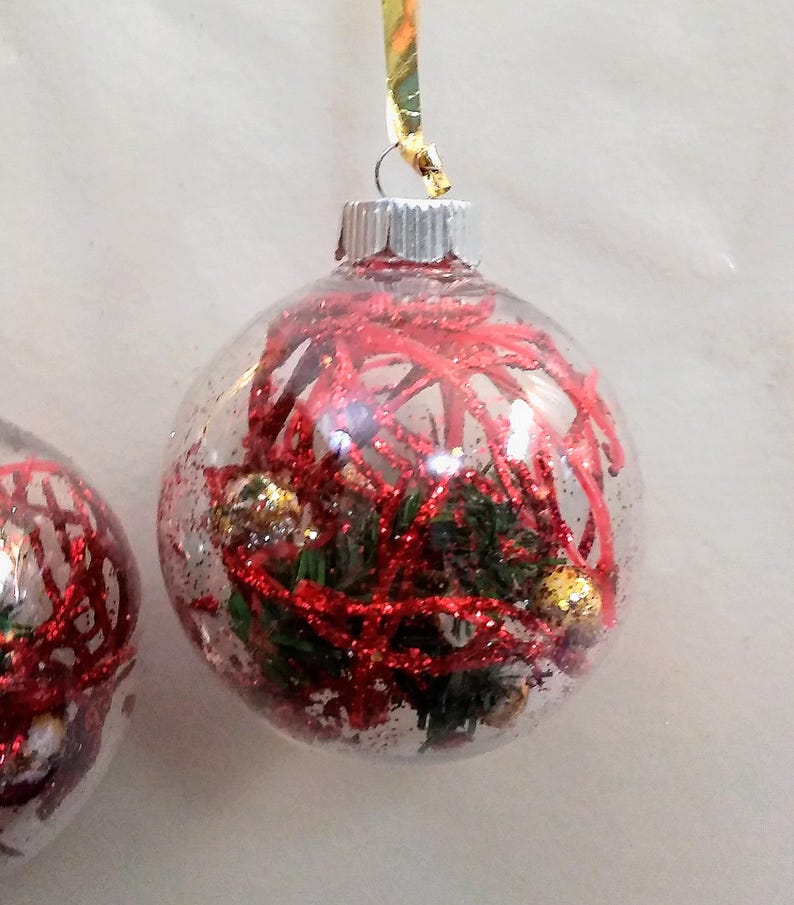 Unbreakable Christmas Tree Ornaments Plastic Handdecorated Etsy