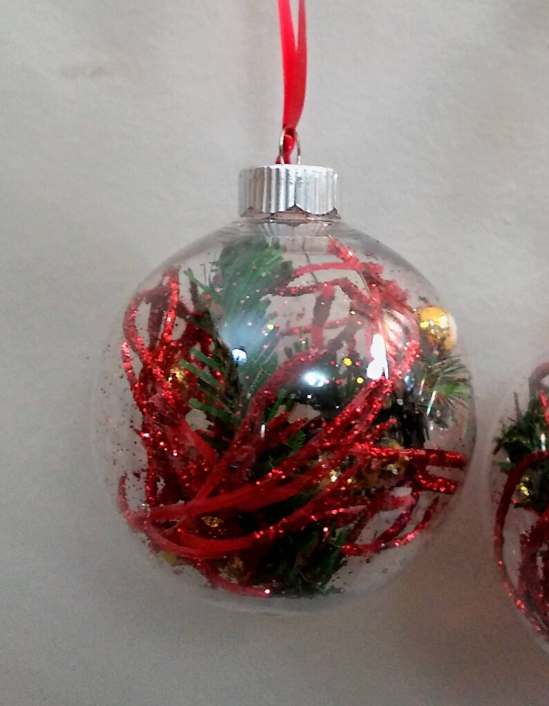 Unbreakable Christmas Tree Ornaments Plastic Handdecorated Etsy