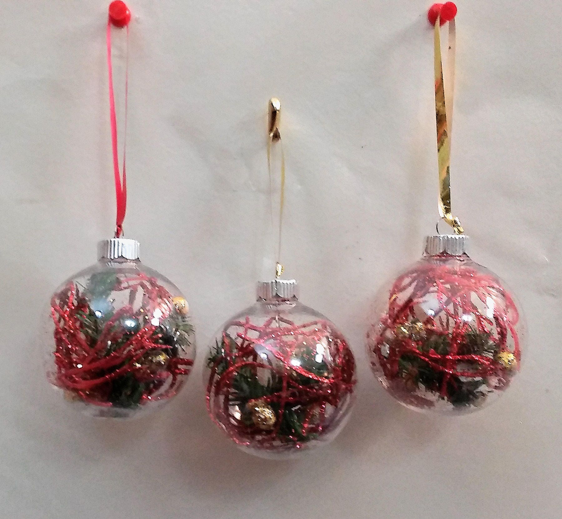 Unbreakable Christmas Tree Ornaments Plastic Handdecorated Etsy