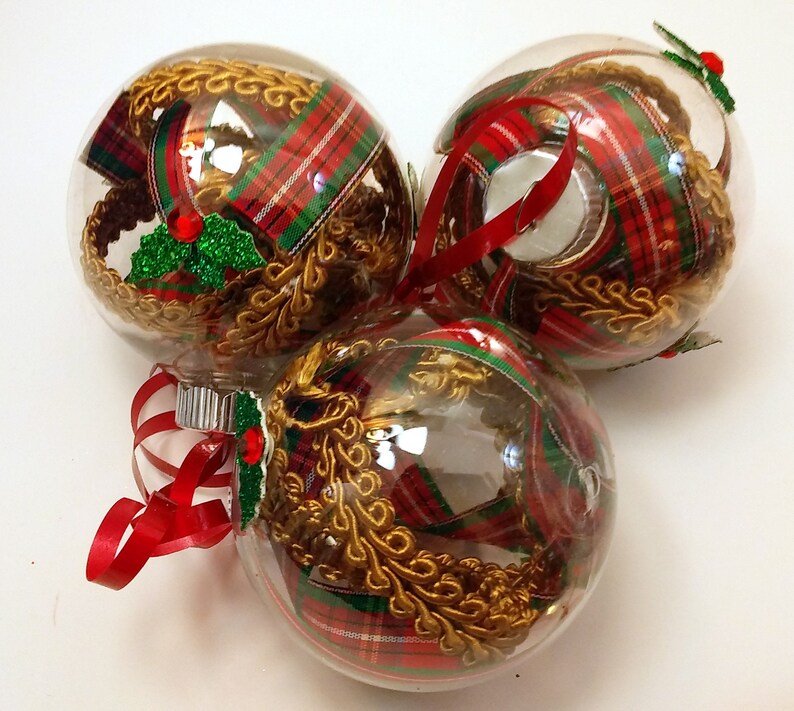 Unbreakable Christmas Tree Ornaments Plastic Handdecorated Etsy