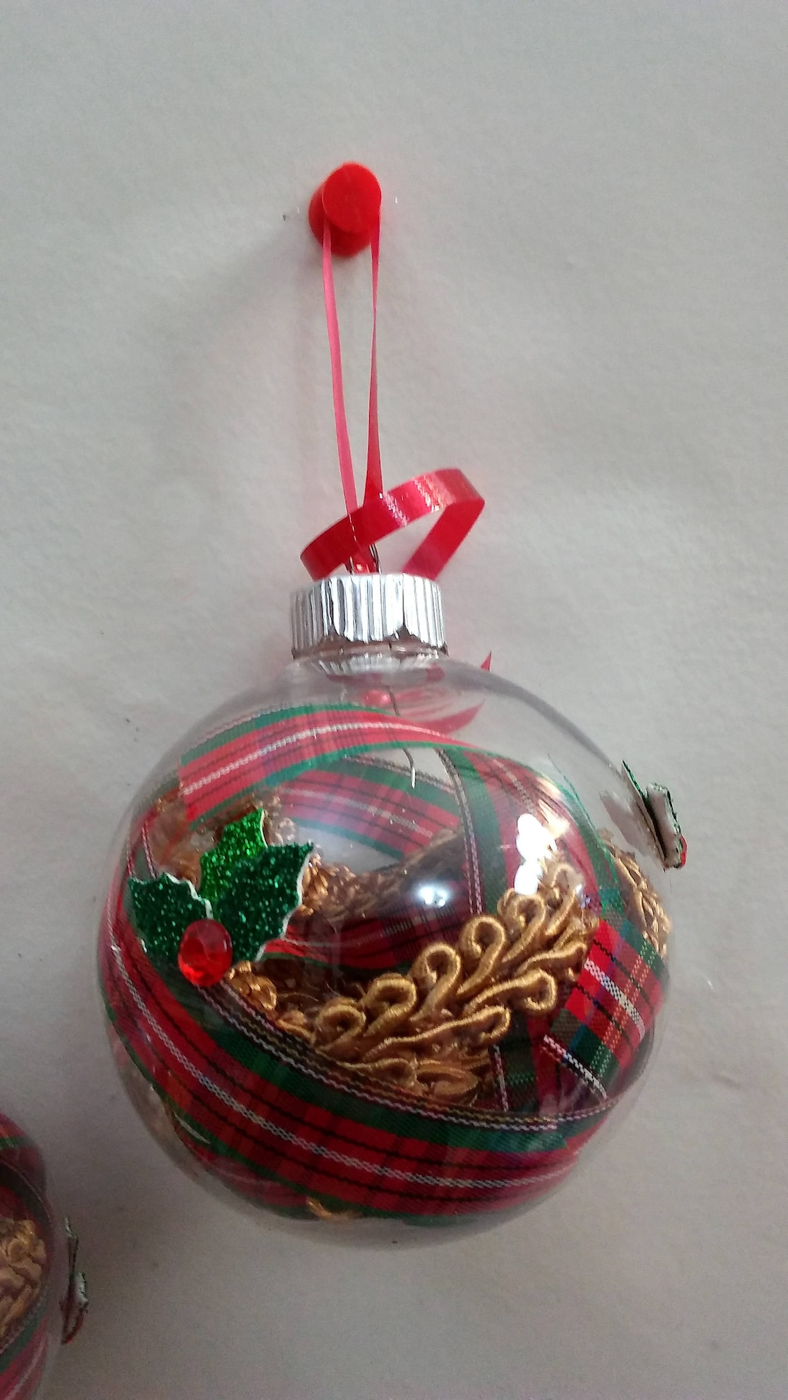 Unbreakable Christmas Tree Ornaments Plastic Handdecorated Etsy