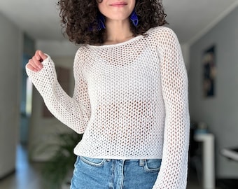 Good Vibes blouse haakpatroon | Perfecte moderne en stijlvolle blouse voor de lente