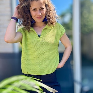 The Polo T-Shirt Crochet Pattern | Oversized, Drop-Shoulder Design (XS–5XL)