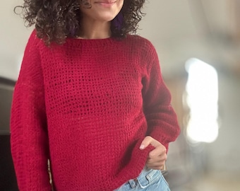 Tunisian Crochet Pattern//Suri Breeze Sweater
