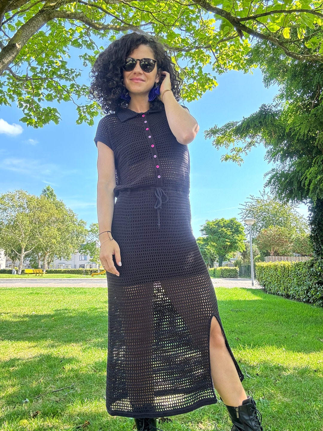 crochet sunset dress Blocking my Sunset Dress : r/crochet