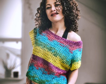 Crochet Pattern//Spring Colors T-shirt