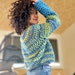 Hullen Crochet Sweater - Cloud