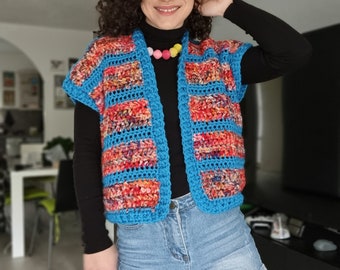 Modello all'uncinetto // Gilet Dorea