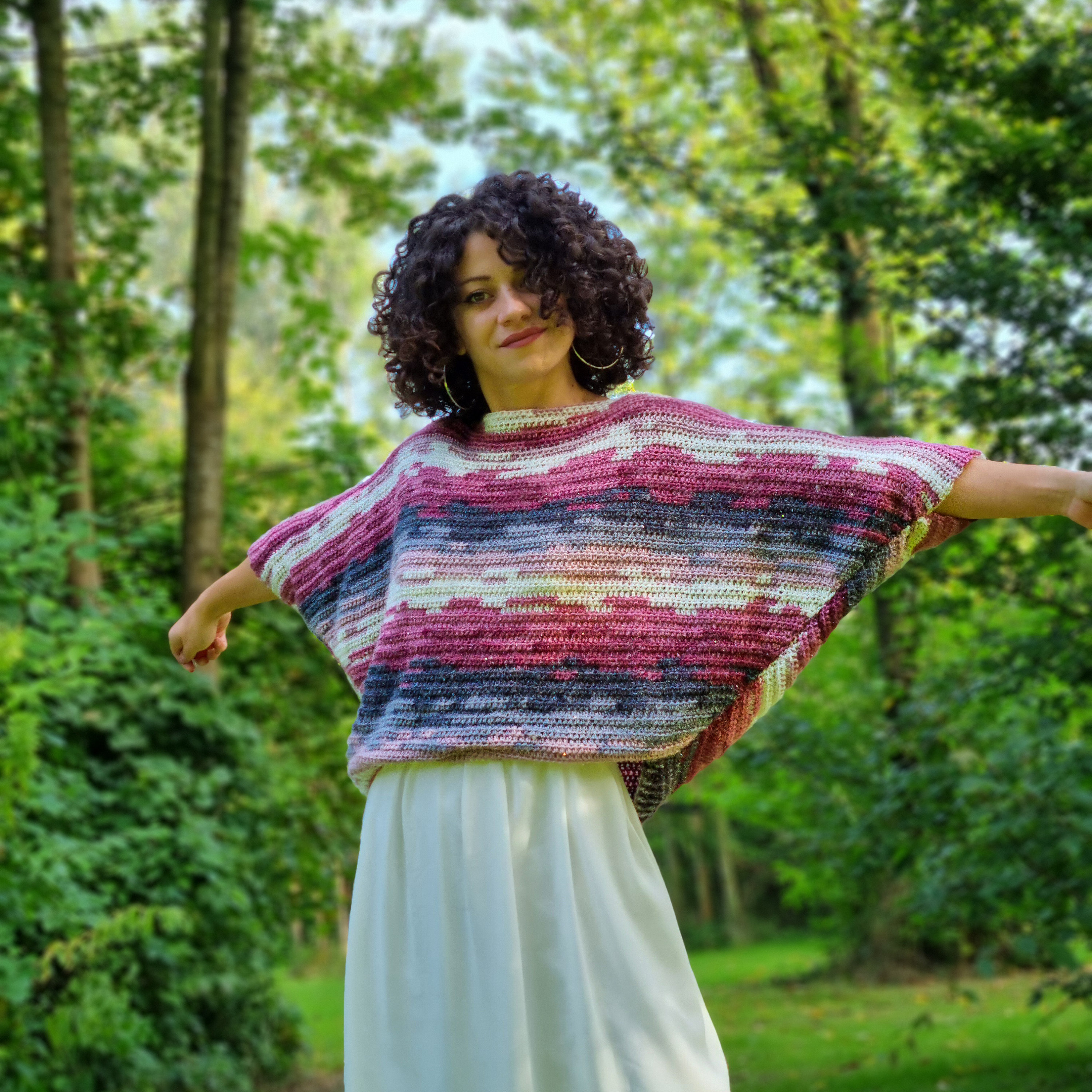 Crochet shop batwing sweater