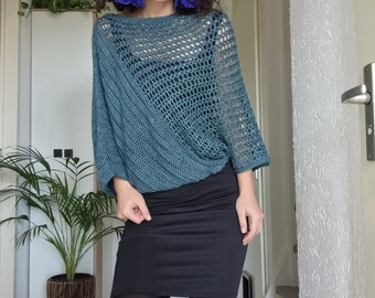 Crochet Pattern // Be Glam Poncho Blouse