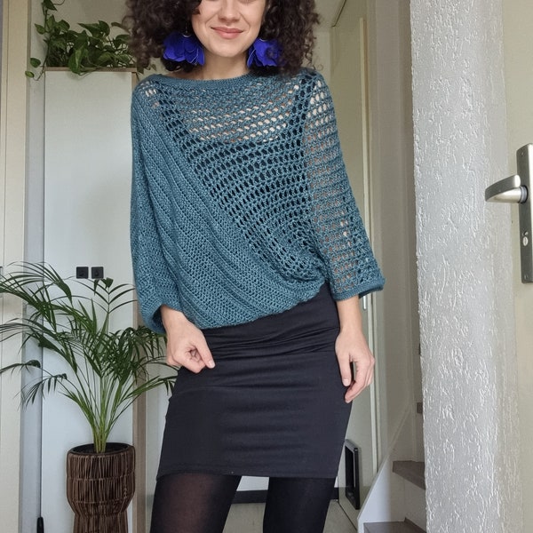 Häkelanleitung // Be Glam Poncho Bluse