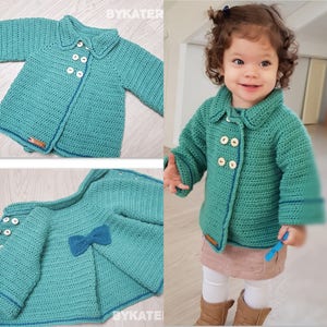 Crochet Pattern for Baby Girl Cardigan image 1