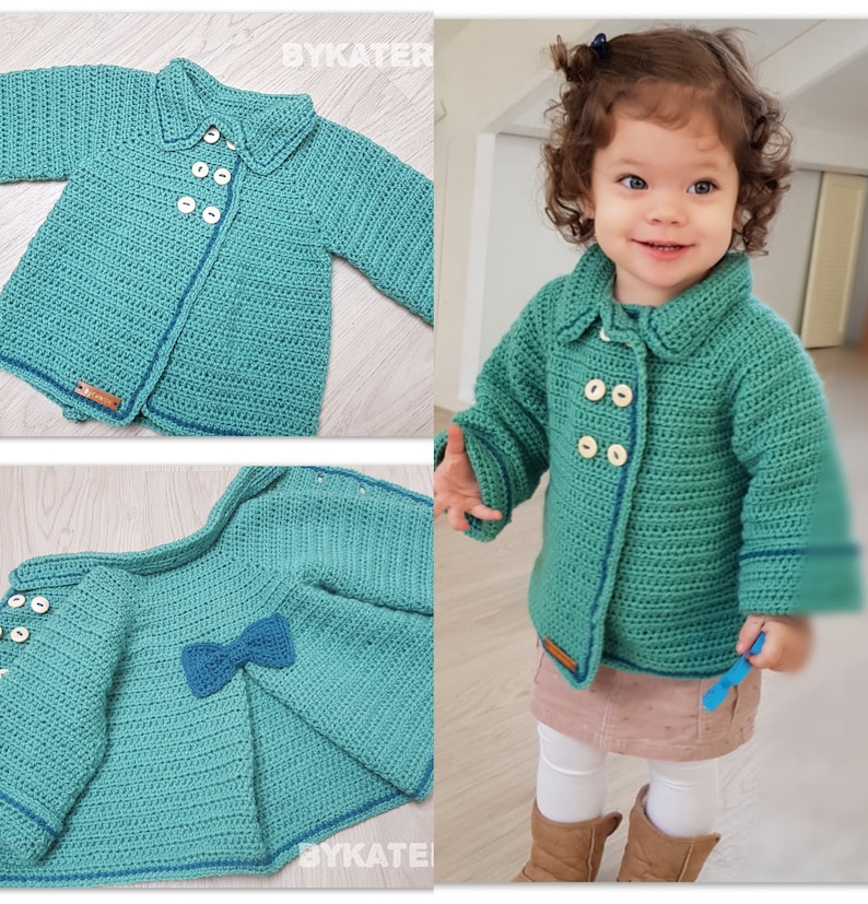 Crochet Pattern for Baby Girl Cardigan image 1