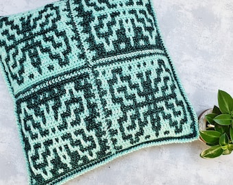 Crochet Pattern//Butterfly Mosaic Pillow