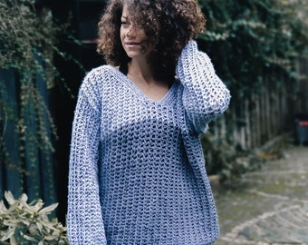 Tunisian Crochet Pattern//Blue Moon Jumper