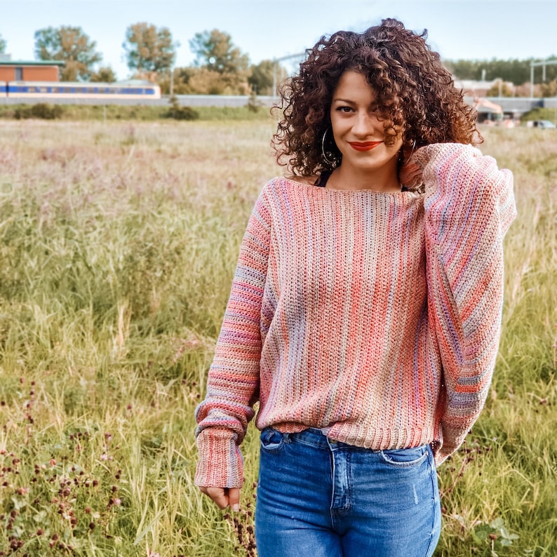 Crochet Pattern//sunset Sweater - Etsy