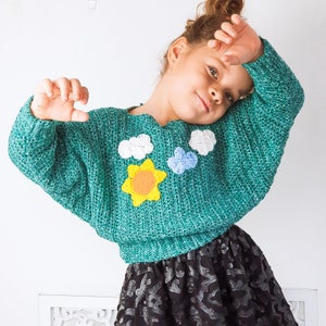 Crochet Pattern//Happy Clouds Sweater