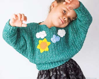 Crochet Pattern//Happy Clouds Sweater