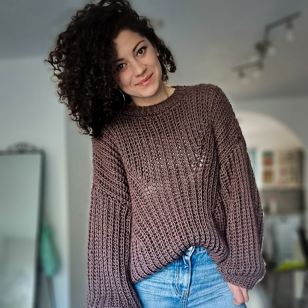 Patron au crochet//Pull infusé à froid