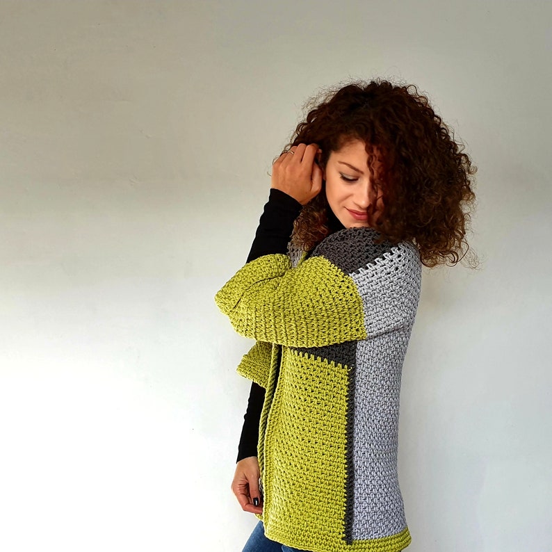 Pistachio Amid Rocks Jacket. Pdf Crochet Pattern image 4