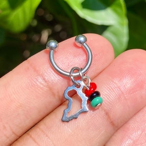 Africa cartilage, helix, conch, earlobe earring