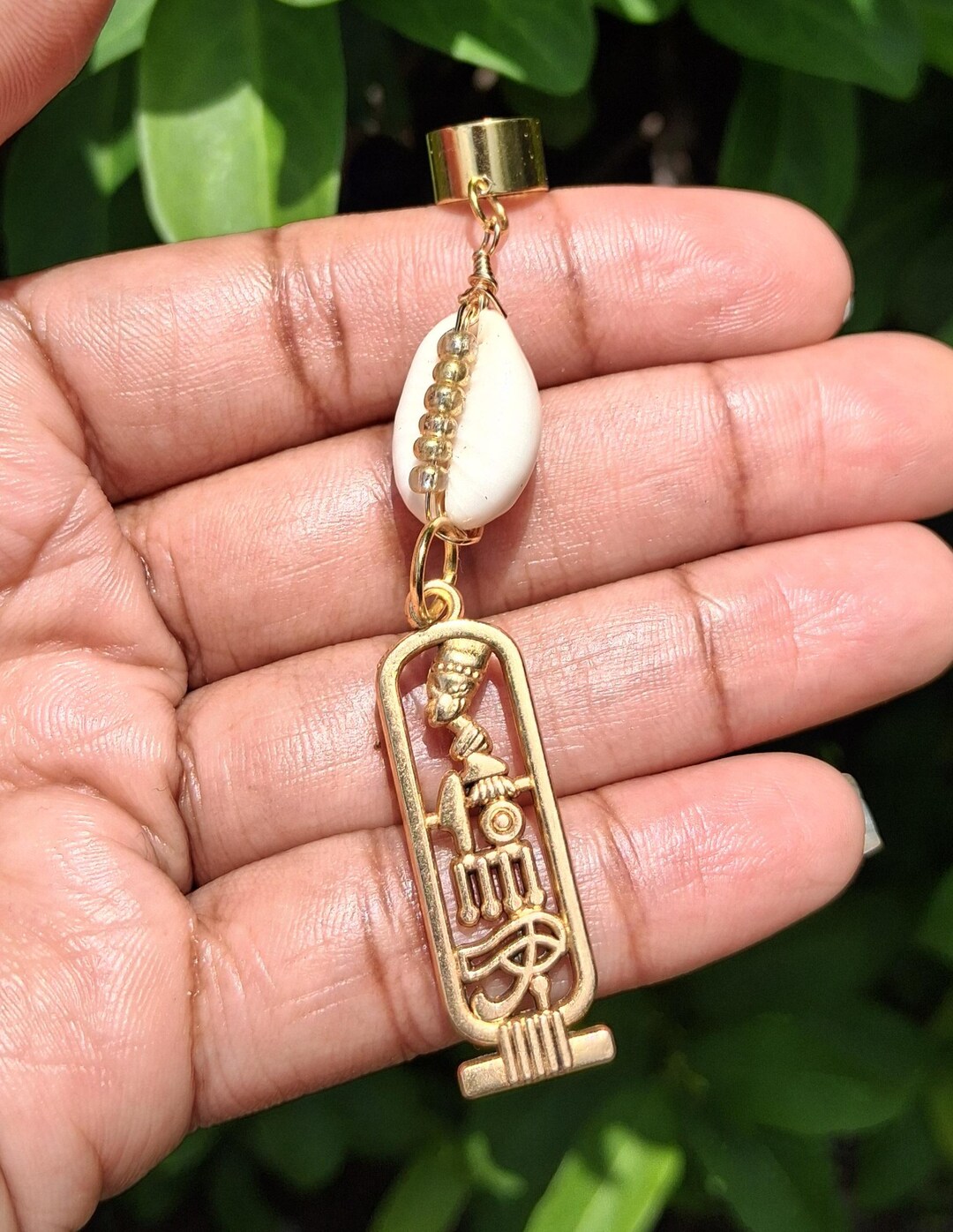 Gold Nefertiti and Cowrie Seashell Dreadlock Jewelry - Etsy