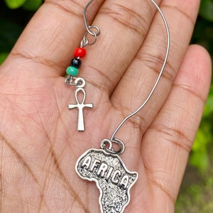 Left ear Africa ear jacket earring