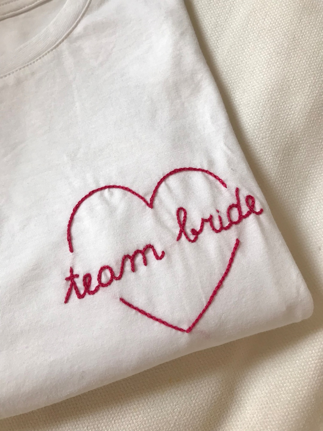 Customizable Hand Embroidered Tshirt Gift/birthday/evjf/evg Etsy