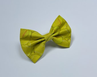 Vibrant yellow ball Dog Bow Tie / tennis / ball fan / ball boy / ball girl