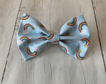 Rainbow Smiles Handmade Dog Bow Tie