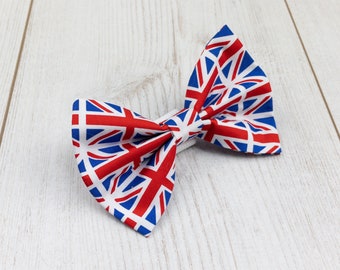 Union Jack Dog Bow Tie