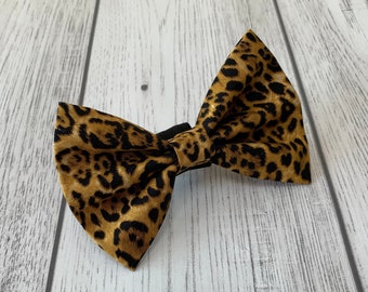 Leopard Print Dog Bow Tie