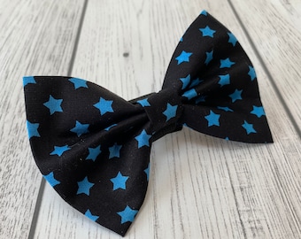 Black and Blue Stars Dog Bow Tie