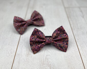 Red Dog Bow Tie Red Paisley Dog Bow Tie Red Paisley Bow Tie Boy Dog Bow Tie Red Paisley Cat Bow Tie Country Bow Tie Rustic Bow Tie