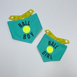 Ball Girl / Ball Boy / Dog Bandana / Reversible / Tennis Ball