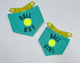 Ball Girl / Ball Boy / Dog Bandana / Reversible / Tennis Ball