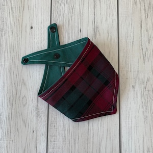 Dog Bandana in Purple and Green Tartan