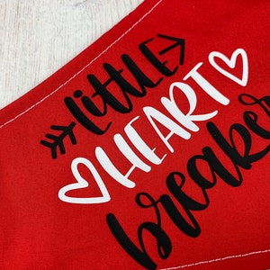 Double sided Little Heart Breaker Valentines Dog Bandana image 10