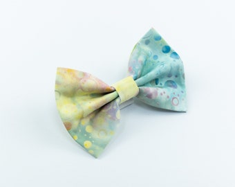 Pastel rainbow dog bow tie