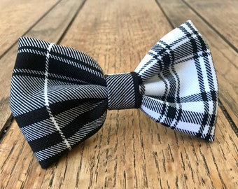 Pet Bow Tie in Albies Signature Black and White Tartan