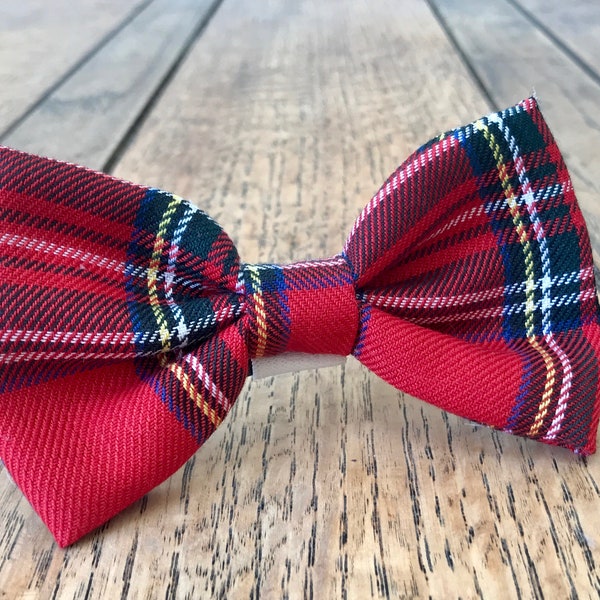 Handmade Dog Bow Ties in Albies Signature Red Tartan