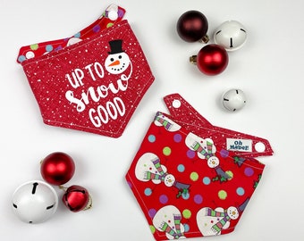 Personalised Up To Snow Good Christmas Dog Bandana