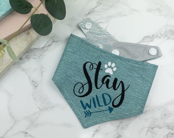 Stay Wild Reversible Dog Bandana