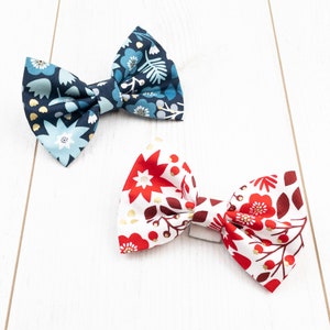 Red Floral Dog Bow Tie image 5