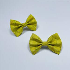 Vibrant yellow ball Dog Bow Tie / tennis / ball fan / ball boy / ball girl image 2