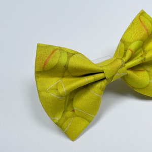 Vibrant yellow ball Dog Bow Tie / tennis / ball fan / ball boy / ball girl image 3